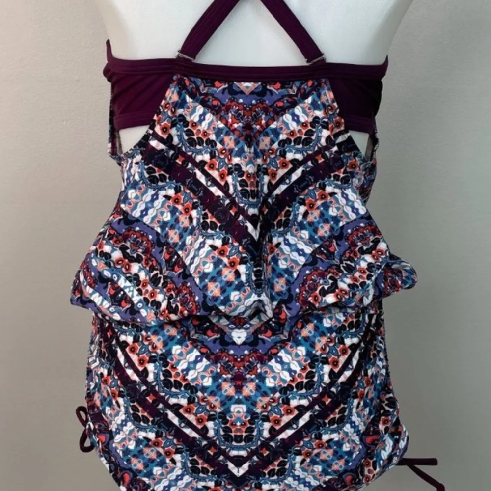 Athleta Swim Athleta Marrakesh Side Scrunch Tankini Top